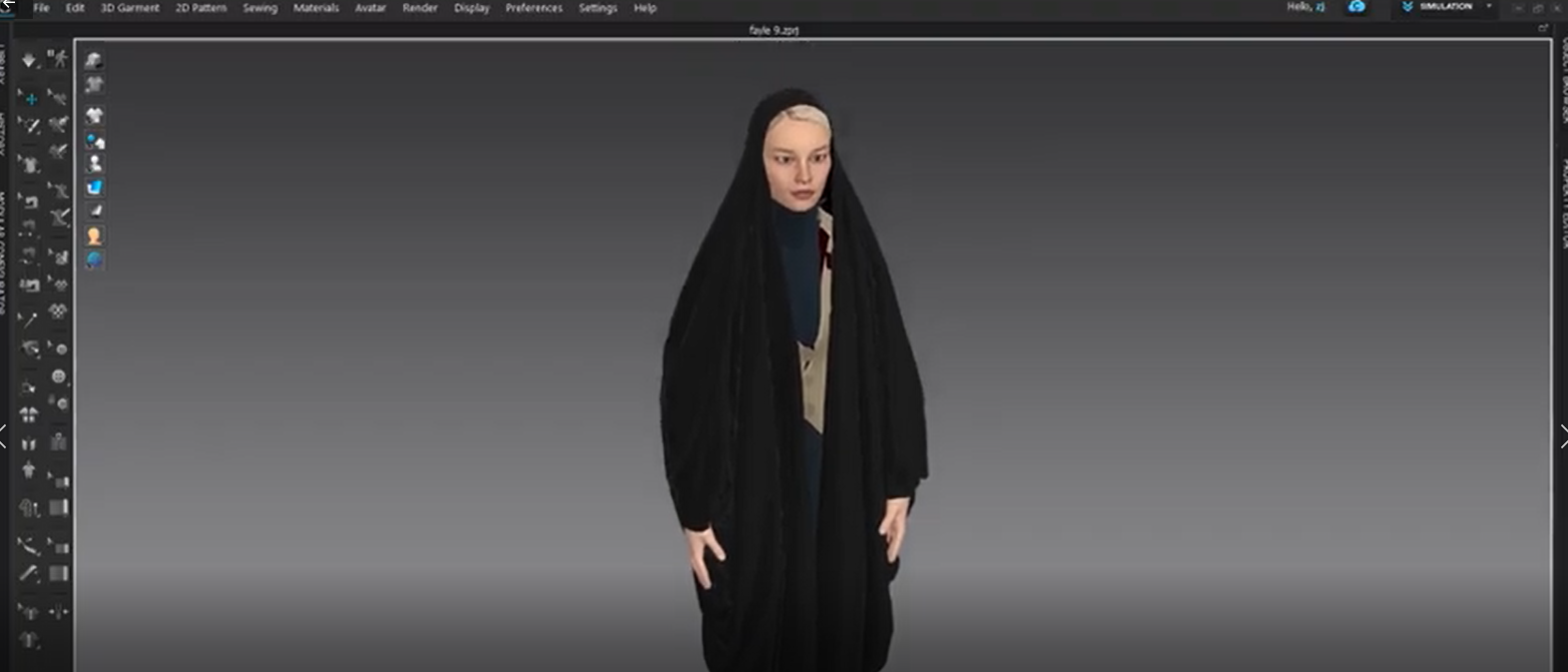 برش و دوخت چادر عربی